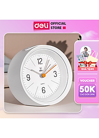 Đồng Hồ Báo Thức Để Ban Có Đèn Đêm Deli – Thân Nhựa Kim Sắt Cao Cấp Kiểu Dáng Tinh Tế – LE300
