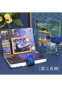 Sổ Tay Bìa cứng phong cách cổ điển,sổ nhật kí vintage chủ đề hội họa tranh Vangogh Lalunavn B188
