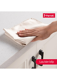 Combo 5 khăn lau đa năng siêu thấm hút, khăn size lớn (30x40 cm) khăn lau kính, ô tô, mặt bàn, bếp Parroti Fiber FB01