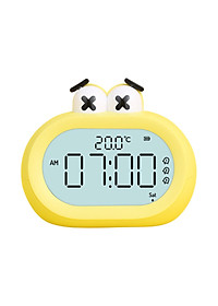 Digital Alarm Clock Indoor Temperature Snooze for Travel Bedside Decor