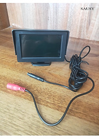 Trọn bộ MÀN HÌNH kèm Camera soi lề ô tô gắn gương cắm tẩu không đấu YOELBAER góc quay rộng không khoan