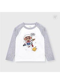 Áo bé trai thu đông BIGFOX - MISS MEOW, áo thun dài tay cho bé chất cotton phong cách Âu Mỹ hình phi hành gia 11 - 26 kg