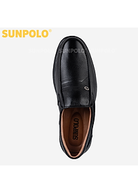 Giày Tây Nam Da Bò SUNPOLO SU3020D - Đen