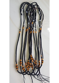 Sợi Dây Đeo cổ mới ĐEN Kiểu dạng rút đẹp Size 3mm x dài trồng cổ Anh Chị tự chỉnh theo ý 23cm - 30cm Phối với mặt Phật, mặt dây chuyền nam nữ đeo được hết rẻ đẹp ạ