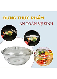 Âu phíp tròn trong suốt có nắp đậy - Tô cơm, bát đựng canh, đựng thực phẩm sản xuất theo tiêu chuẩn khắt khe của Nhật Bản , EU đám bảo an toàn cho sức khỏe người dùng- Hàng Việt Nam