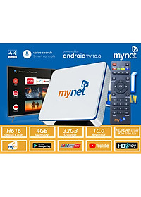 Android MyTV Net 4H Ram 4GB Rom 32GB ANDROID 10.0 điều khiển giọng nói, cấu hình mạnh mẽ- Hàng chính hãng