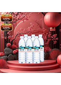 Lốc 6 Chai Nước tinh khiết WOW loại 520ml