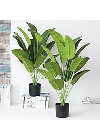 Cây chuối giả cảnh - cao 90cm - Cây giả, hoa lụa Decor trang trí nhà cửa
