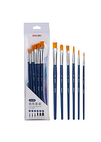 Bộ Cọ Vẽ Chuyên Nghiệp Deli - Dùng Cho Màu Nước/Bột/Sơn Acrylic -Set 4/6 Cây- 73885/73866/73867