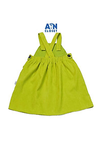 Váy yếm bé gái Xanh chuối nhung tăm - AICDBGERISRY - AIN Closet
