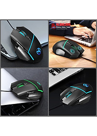Chuột Gaming macro A876 Led RGB 6400dpi cho máy tính laptop hàng nhập khẩu