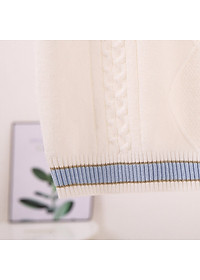 Áo len gile cho bé gái cổ tim 3-8 tuổi hàng WERZTOUN đanh sợi không bai xù điệu đà đáng yêu