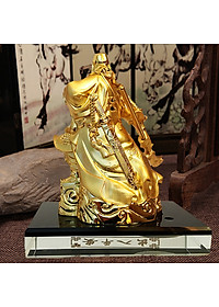 Tượng Quan Công Đúc Đồng Trang Trí Taplo Ô Tô bàn làm việc - T034