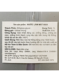 Nước Làm Mát Động Cơ Xe Loại Màu Đỏ Cao Cấp Liqui Moly Coolant 6924 (1L)