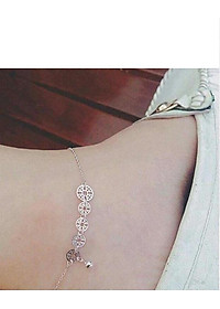 Lắc chân nữ bạc 925 bạc xinh - Chuỗi kim tiền may mắn RYBJ50089