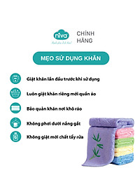 Khăn Mặt Sợi Tre 100% Niva WP1 Thấm Hút Vượt Trội An Toàn Cho Da, Trơn Kích Thước 280x480 mm