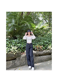 Áo Kiểu, Dài Tay, Cách Điệu Nhún Ngực, Eo, Tay Áo, Màu Trắng - Lovadova 21B04C001