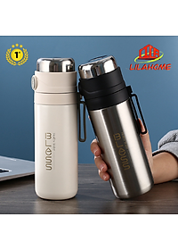 Bình Giữ Nhiệt Inox 304 Cao Cấp 500ml 2 Cách Sử Dụng, Công Nghệ Cách Nhiệt Chân Không Giữ Nhiệt Hiệu Quả - Hàng Chính Hãng