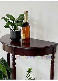 Bàn Console Bán Nguyệt Chân Tiện Màu Nâu 4403 - Thương hiệu Viet Home Decor
