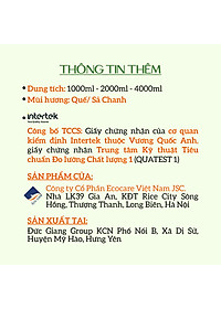 Nước lau sàn Hữu cơ Ecocare đuổi muỗi tinh dầu Sả chanh 4000ml