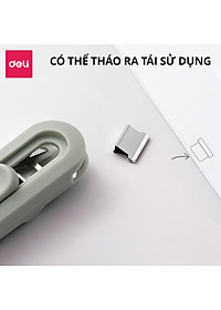 Set kẹp giấy 8 ghim thay thế Deli, kẹp cố định giấy bằng thép không gỉ, kẹp tài liệu hồ sơ văn phòng chắc chắn tái sụng