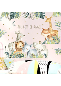 Sticker Giấy Dán Tường Decal Dán tường Mẫu Sở thú ZH023