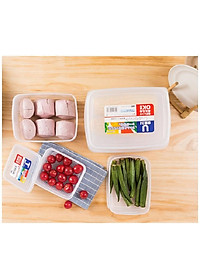 Combo 02 Hộp nhựa Nakaya 3L bảo quản thức ăn trong tủ lạnh, có nắp mềm - Hàng nội địa Nhật Bản