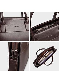 Cặp công sở Trita ( Thời trang nam đựng vừa laptop 13.3 inch - Cặp da TCA21 )