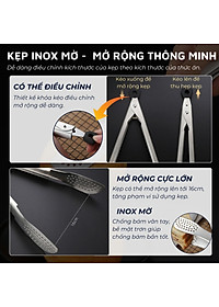 Kẹp gắp thức ăn đa năng inox 304 DandiHome