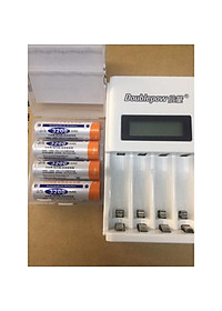 Bộ sạc màn hình LCD tốc độ cao K98 tặng kèm hộp 4 PIN SẠC AA 3200mAh