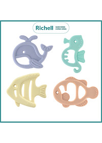 Gặm nướu sinh vật biển Richell Nhật silicone nguyên khối gặm nướu đồ chơi cho bé Baby