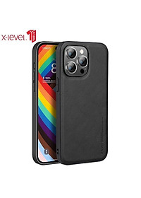 Ốp lưng X-Level da cho iPhone 14, 14 Pro, 14 Max, 14 Pro Max viền dẻo chống sốc cao cấp - Hàng Chính Hãng