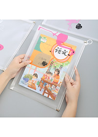 Túi zip A4 đựng file cho học sinh sinh viên nv văn phòng họa tiết dễ thương