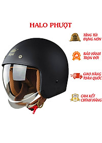 Nón bảo hiểm 3/4 ROYAL M139 có kính âm màu ĐEN NHÁM