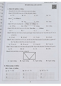 Combo Sách - Đề kiểm tra Toán 3 học kì I + II