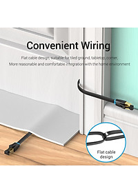 Dây cáp mạng dẹt Ethernet/RJ45/LAN Vention Cat 8 FTP đúc sẵn 2 đầu, dài 1m đến 5m - Hàng chính hãng