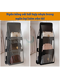 Túi treo bảo quản túi xách đa năng 6 ngăn- Kệ vải treo túi xách thông minh- Tổ chức túi xách treo tủ tiết kiệm không gian- Túi đựng túi xách treo tủ có móc- Giá treo túi xách ngăn cách chống bụi