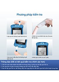 Hộp 50 Que Thử Đường Huyết Safe AQ UG Chính Hãng Sinocare Tặng Kèm 50 Kim Chích Máu