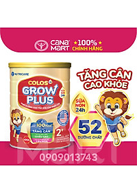 Sữa bột Nutricare Colos 24h Grow Plus 2+ giúp trẻ phát triển toàn diện (850g)