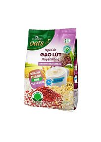Ngũ Cốc Gạo Lứt Huyết Rồng Xuân An [ít đường] Túi 400G {25g*16 gói}(Tặng Kèm 1 Túi Yến Mạch 150G)