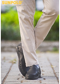 Giày Mọi Nam Da Bò SUNPOLO SU3028D - Đen