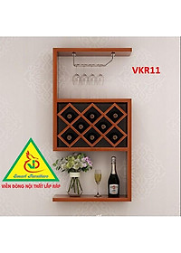Kệ  treo tường bằng gỗ, KHÔNG KÈM giá treo ly VKR11 - Nội thất lắp ráp