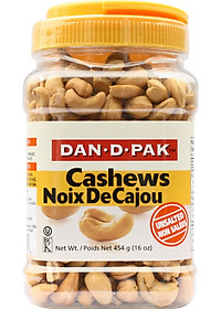Hạt điều có muối, không muối, cay ăn vặt dinh dưỡng, giàu dưỡng chất 454g Dan D Pak