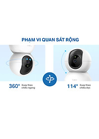 Camera Wifi TP-Link Tapo C220 Độ Phân Giải 2K QHD Quay/Quét 360 Độ Giám Sát An Ninh - Hàng Chính Hãng