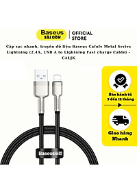 Cáp sạc nhanh Baseus Cafule Metal Series USB-IP CALJK  2.4A - hàng chính hãng