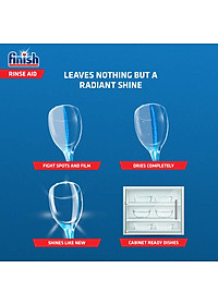 Nước làm bóng và khô chén, đĩa Finish Dishwasher Rinse Aid Shinier & Drier Dishes 800ml QT017394