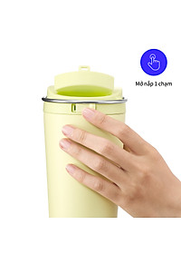 Ly Giữ Nhiệt LocknLock Bucket One Touch LHC3345 550ml, Hàng Chính Hãng, Quai Xách Tiện Lợi - JoyMall
