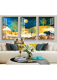 Tranh tráng gương cao cấp bộ 3 
