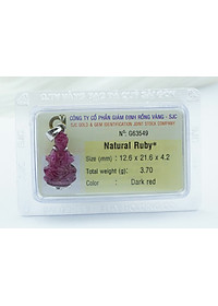  Mặt dây chuyền Phật Bà Quan Thế Âm Ruby tự nhiên kiểm định