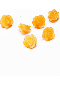 Charm hoa mẫu đơn đá thiên nhiên làm mặt nhẫn, mặt dây chuyền, bông tai, vòng tay - Ngọc Qúy Gemstones